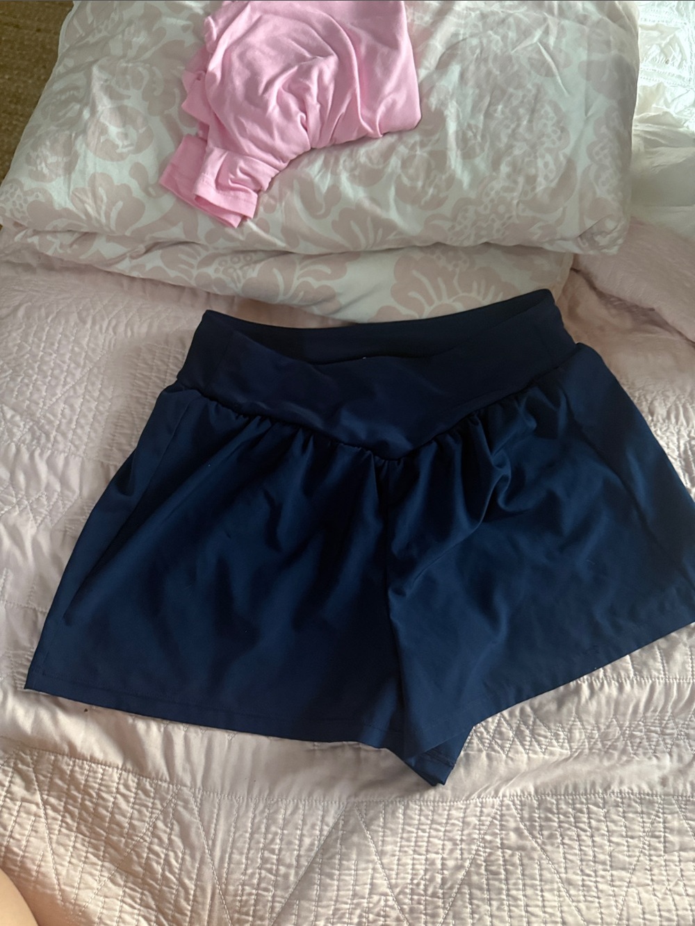 Shade & Shore Navy V-Waist Athletic Skort
